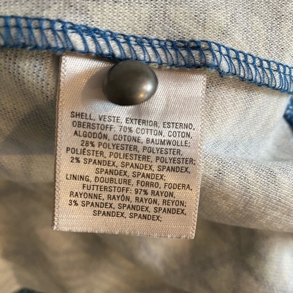 Anthropologie Maeve Blue Green White Geometric V Neck Sleeveless Dress Size 8P - Picture 6 of 10